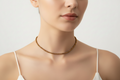 Choker Elegante con Microcristalli Bronzo - Girocollo Raffinato
